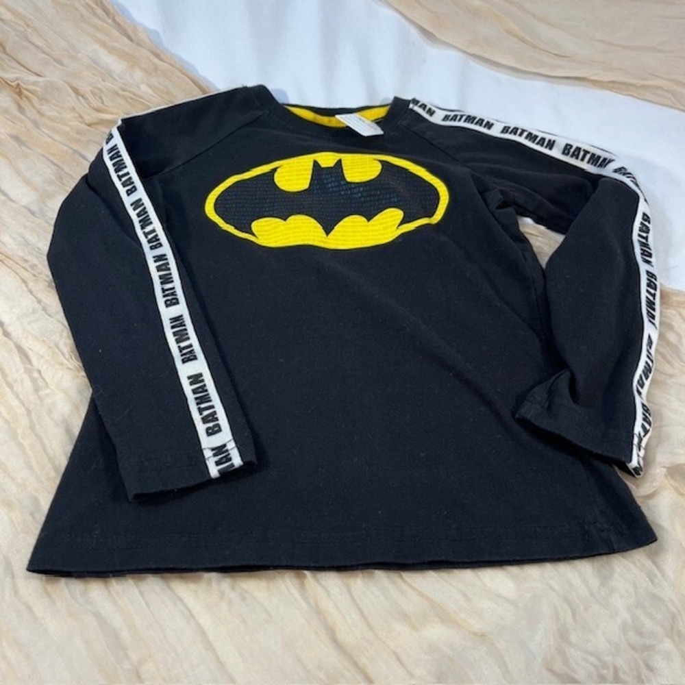 Batman Boys Black Long Sleeve Tee Size XS/ 4/5